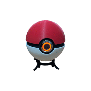 Pokéball con Pulsante Luminoso – Apribile e Personalizzabile con Basetta