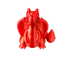 Action Figure Chibi Charizard – PLA Silk Rosso – Stampa 3D